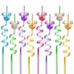 Glitter Mouse Straws for Disney Party Favors