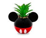 Disney Mickey Mouse 3-Inch Ceramic Mini Planter with Artificial Succulent | Small Flower Pot, Faux Indoor Plants for Desk Shelf, Home Decor Trinket Tray and Collectibles