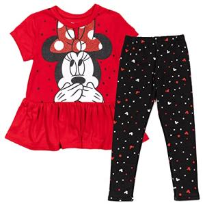 Minnie Mouse Valentine's Day Peplum T-Shirt & Leggings Set