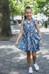 Mickey, Donald, and Daisy Toddler Chambray Dress