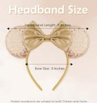 Rose Gold Sequin Mouse Ears Headband for Women