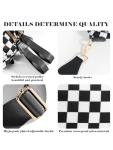 Black and White Checkered Crossbody Fanny Pack