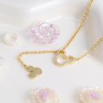 Dainty Disney Mouse Pendant Necklace in Silver & Gold