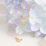 Dainty Disney Mouse Pendant Necklace in Silver & Gold