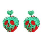 Poison Apple Halloween Earrings for Disney Fans