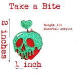 Poison Apple Halloween Earrings for Disney Fans