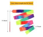 Rainbow Ribbon Dancing Wands - 20 Pack