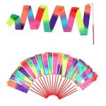 Rainbow Ribbon Dancing Wands - 20 Pack