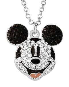 Mickey Mouse Pave Crystal Necklace for Women