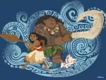 Disney Moana & Maui Oversized 300 Piece Puzzle