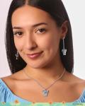 Disney Stitch Necklace with Pave Crystal Accents
