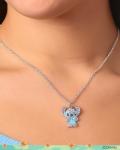 Disney Stitch Necklace with Pave Crystal Accents