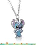 Disney Stitch Necklace with Pave Crystal Accents