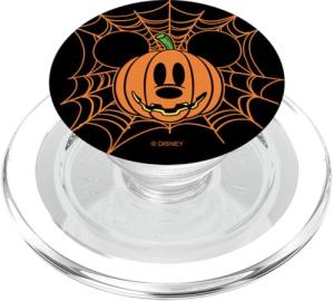 Mickey Pumpkin Face Spider Web PopSocket Grip