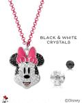 Minnie Mouse Crystal Necklace with Pink Chain