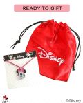 Minnie Mouse Crystal Necklace with Pink Chain