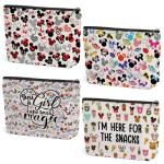 4-Pack Cute Disney Mouse Makeup Bags