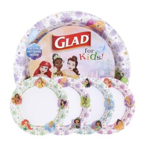 Disney Princess Floral Disposable Paper Plates - 40 Count