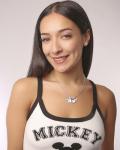 Minnie and Mickey Mouse Crystal Pendant Necklace