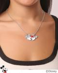 Minnie and Mickey Mouse Crystal Pendant Necklace