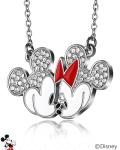 Minnie and Mickey Mouse Crystal Pendant Necklace
