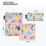 Disney Princess Rainbow Reusable Snack Bags - 3 Pack