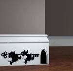 Jaq and Gus Mouse Hole Wall Decal Set