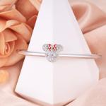 Disney Sparkling Mouse Bracelet with Cute Bow