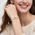 Disney Sparkling Mouse Bracelet with Cute Bow