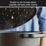 Disney Cast Iron Casserole Pan with Lid, Black