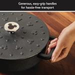 Disney Cast Iron Casserole Pan with Lid, Black