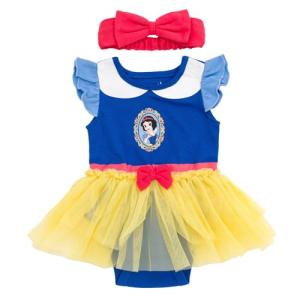 Snow White Baby Girls Cosplay Bodysuit with Skirt