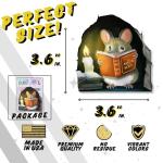 Mouse Reading Book Wall Decor Sticker for Kids