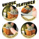 Mouse Reading Book Wall Decor Sticker for Kids