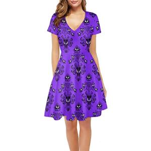 Disney Halloween Spooky Print A-Line Dress 2XL