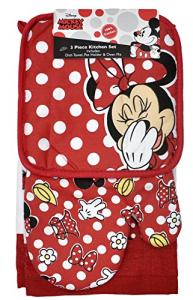Minnie Mouse 3-Piece Kitchen Set with Mitts Towel