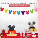 Rainbow Mickey Mouse Banner Flags for Parties