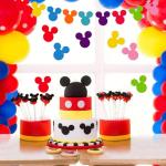 Rainbow Mickey Mouse Banner Flags for Parties