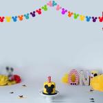 Rainbow Mickey Mouse Banner Flags for Parties