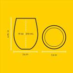 Disney Princess Stemless Glass Set – 4 Pack