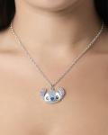 Disney Stitch Necklace with Pave Stones for Her