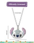 Disney Stitch Necklace with Pave Stones for Her