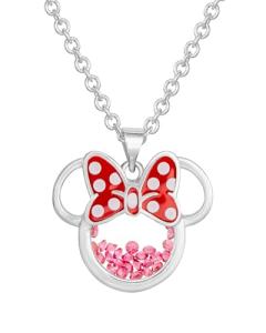 Minnie Mouse October Birthstone Shaker Pendant Necklace
