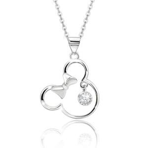 Disney Bow Mouse Necklace with Sparkly Cubic Zirconia