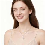 Disney Bow Mouse Necklace with Sparkly Cubic Zirconia