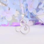Disney Bow Mouse Necklace with Sparkly Cubic Zirconia