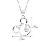 Disney Bow Mouse Necklace with Sparkly Cubic Zirconia