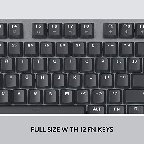 Logitech K845 Mechanical Illuminated Keyboard, Aluminum, Full Size