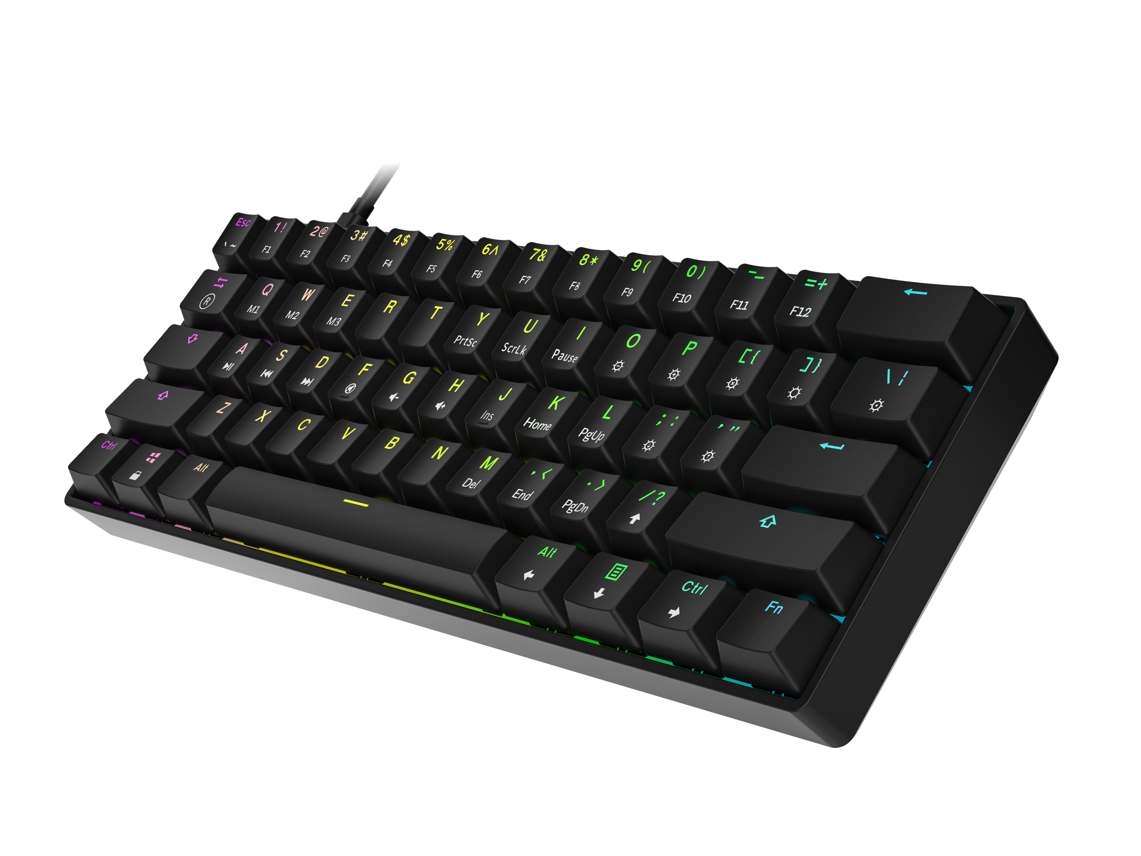 Compact HK Gaming GK61 Keyboard | RGB Backlit