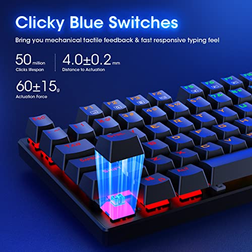 Ultra-Slim RGB Mechanical Gaming Keyboard: Blue Switch